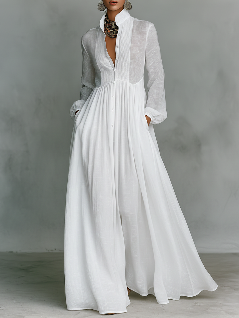 Vitoria | Flowing Minimalist Maxi Dress