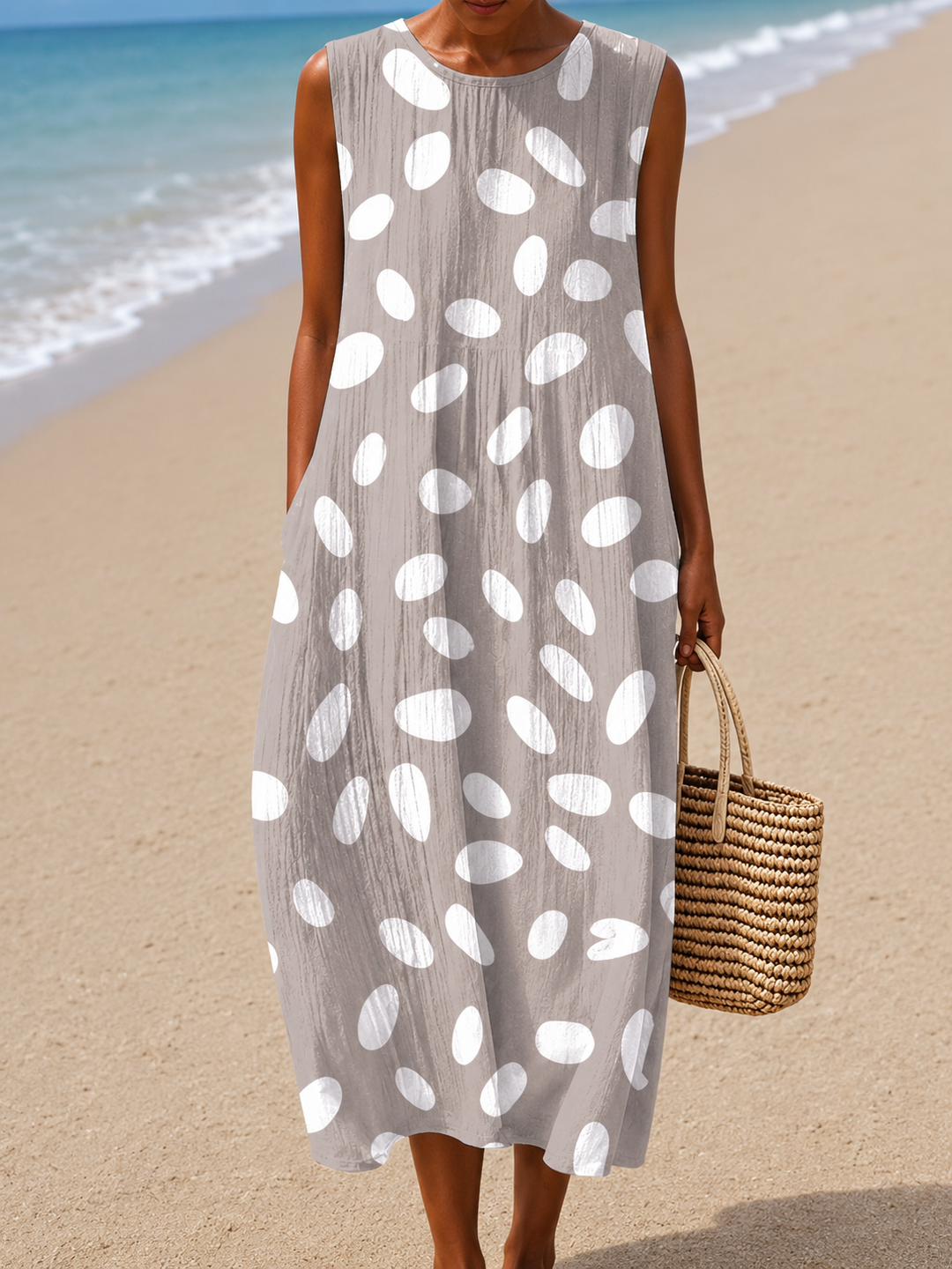Linda | Casual Sleeveless Midi Dress