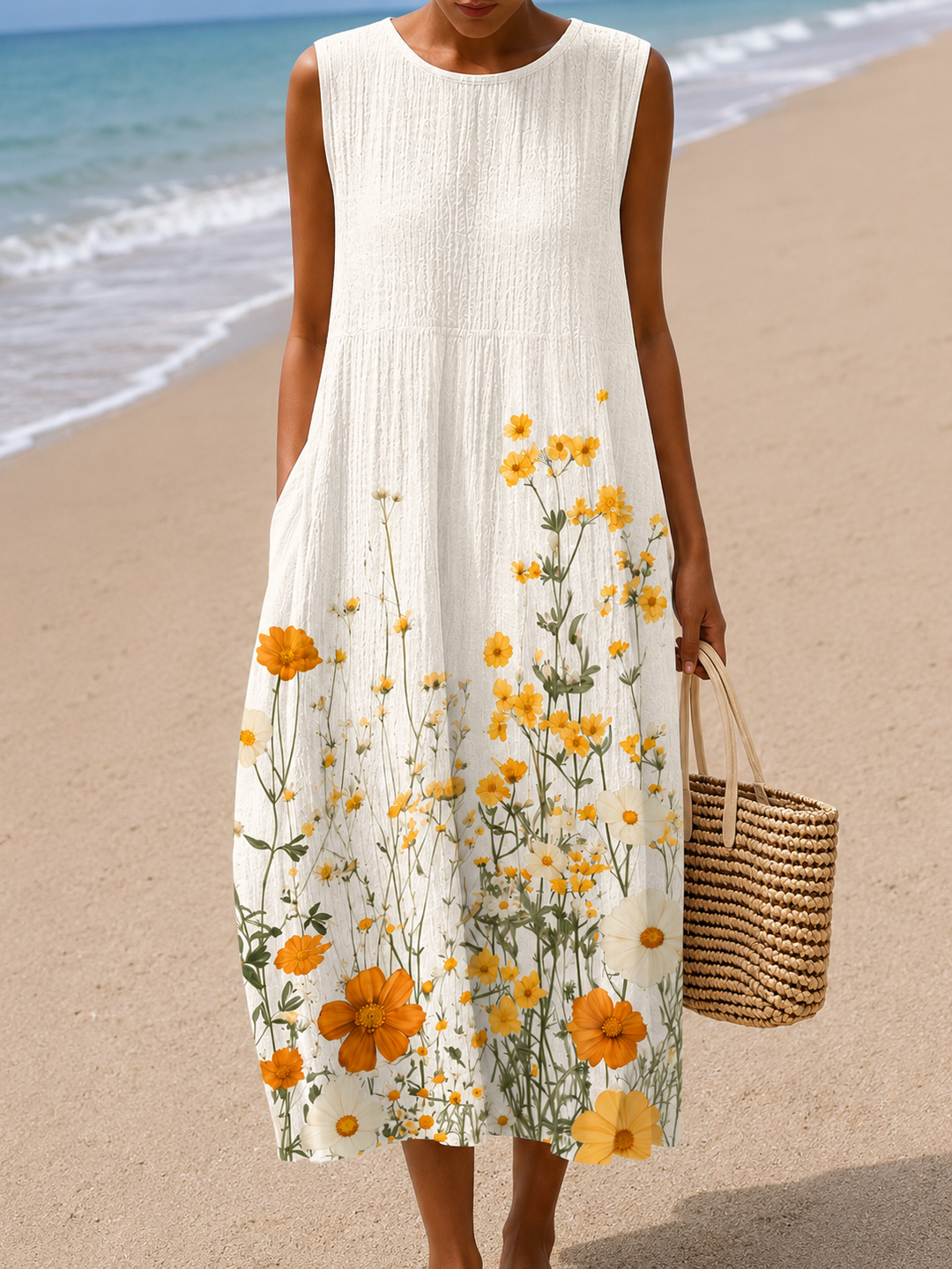 Carol | Casual Sleeveless Midi Dress