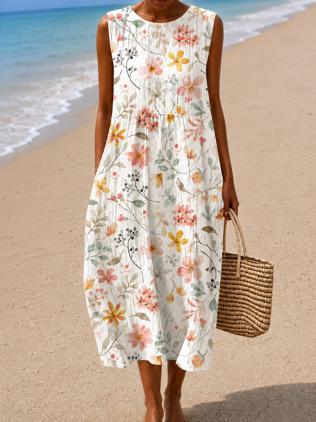 Donna | Casual Sleeveless Midi Dress