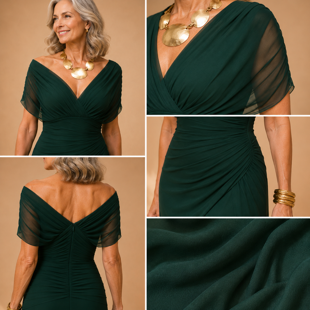Alondra | Long Floral Dress with V-Neck