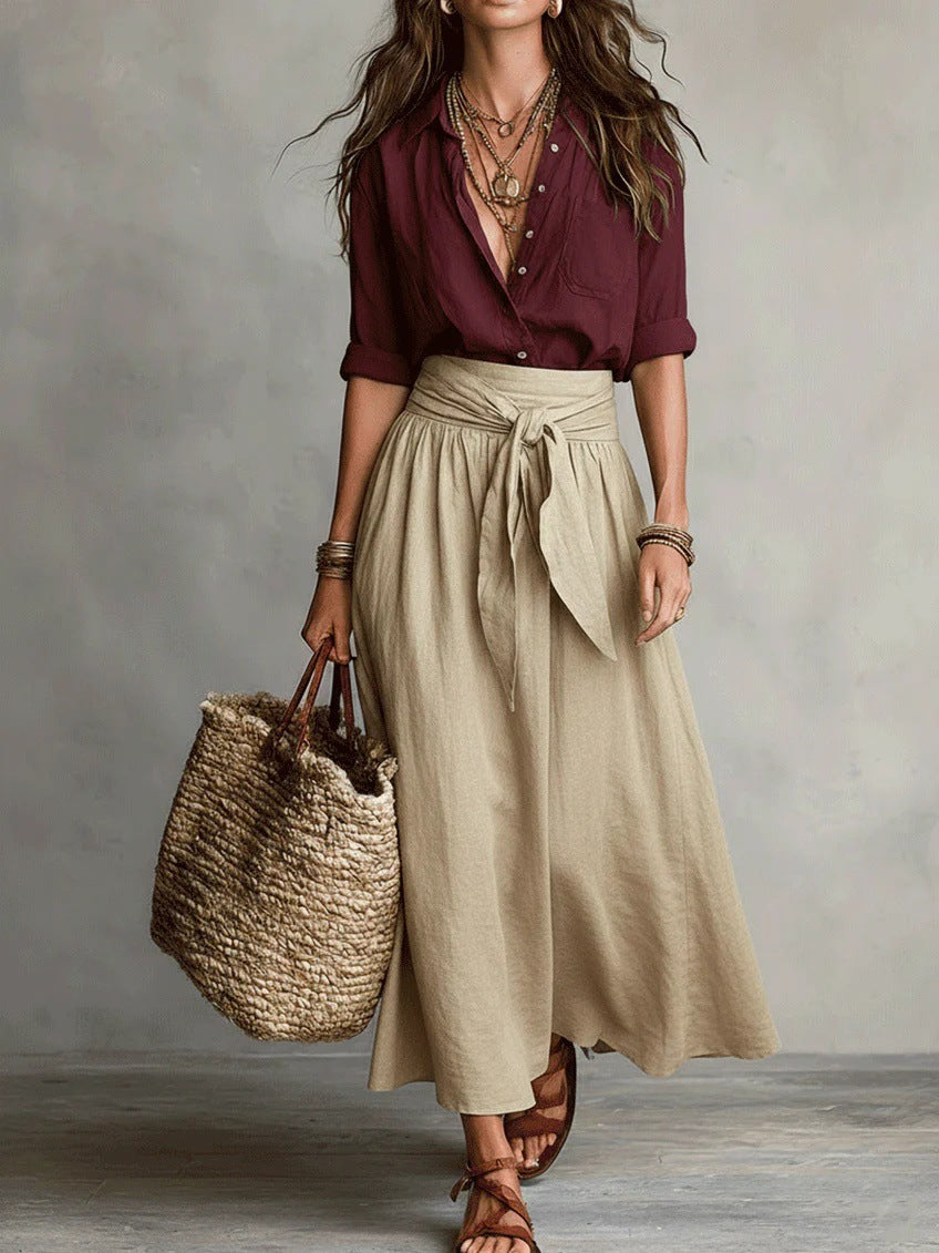 Camilla | Tie-Waist Midi Set