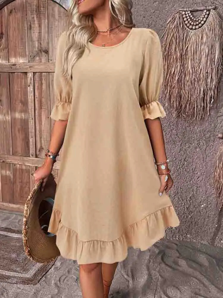 Sally | Summer dress with ruffles