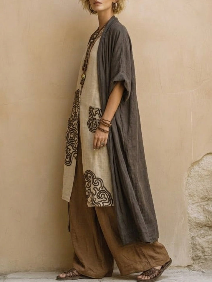 Valentina | Long Bohemian Set with Embroidery