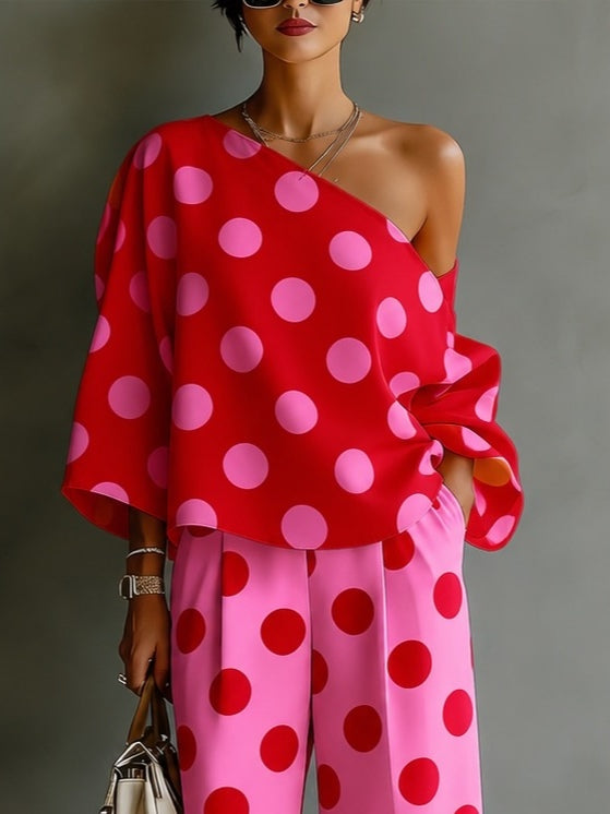 Madison | Off-Shoulder Satin Two-Piece Set