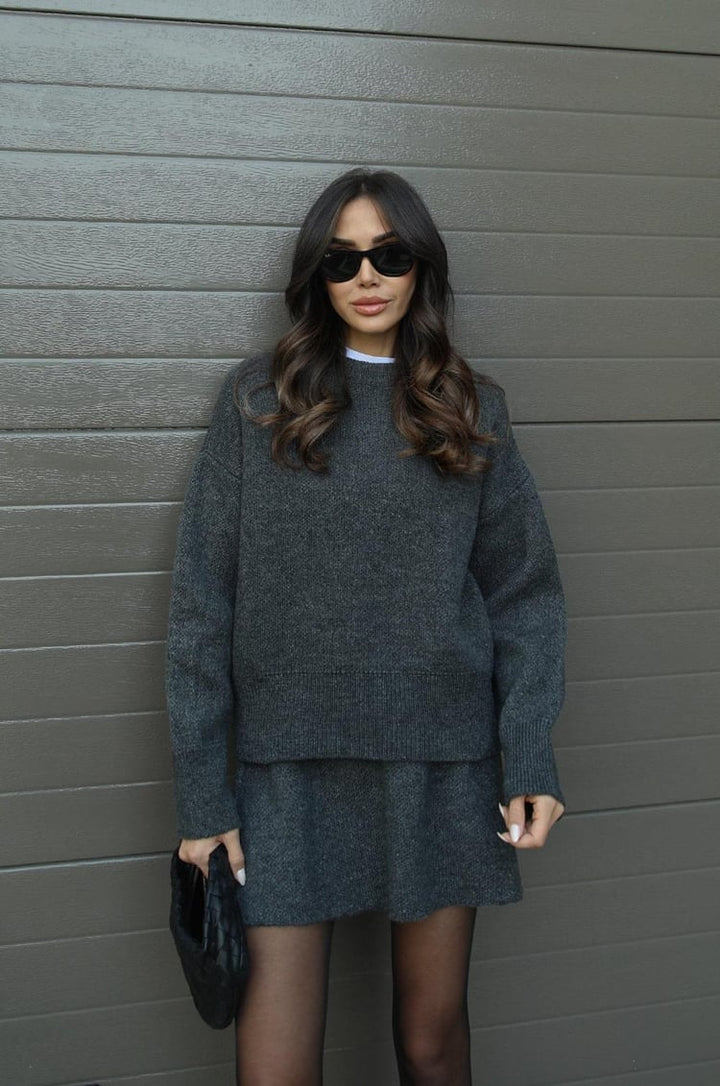 Bella Ribbed Sweater & Skirt Set