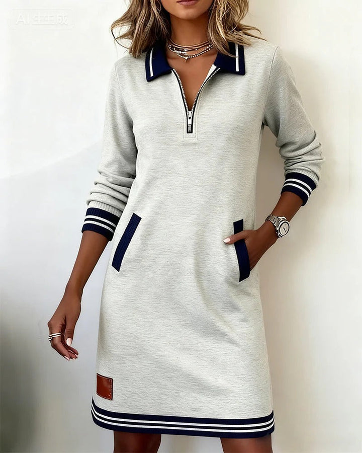 NOVA | Chic Long Sleeve Cotton Dress