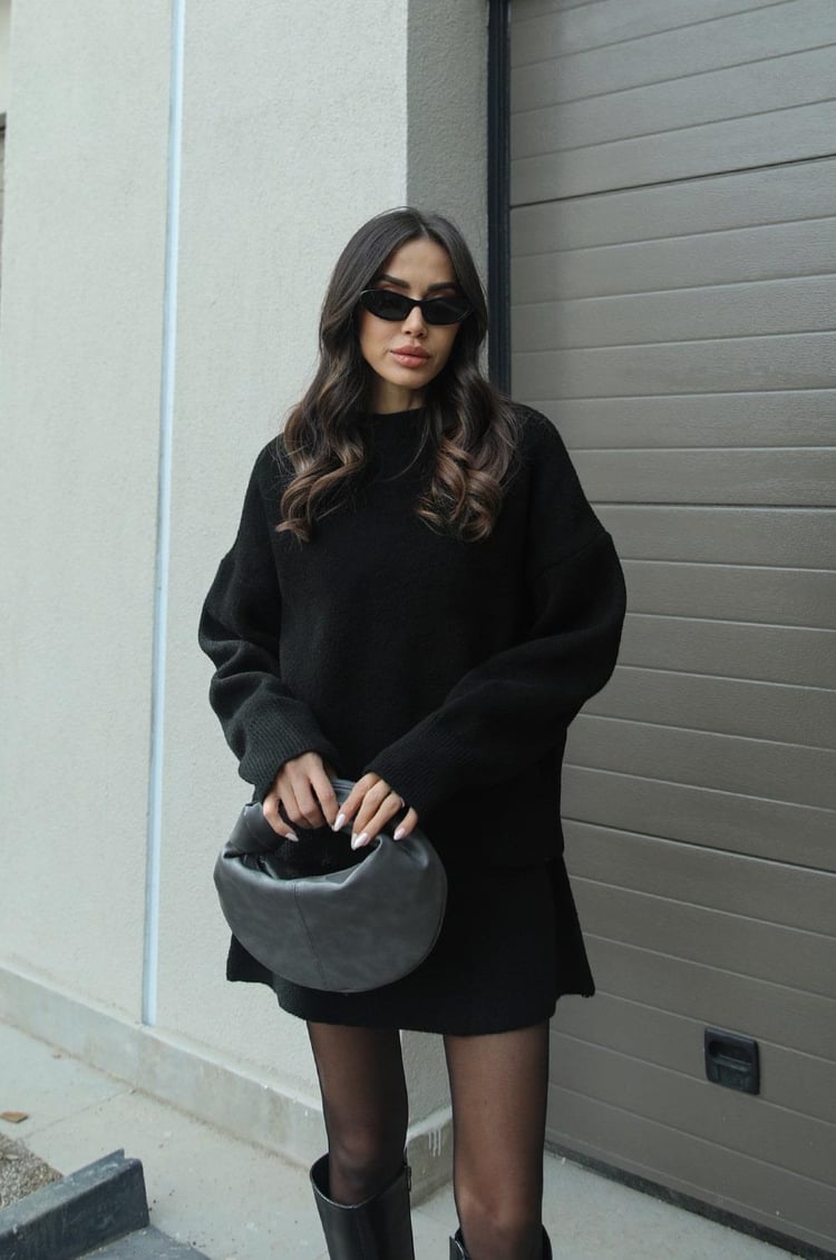 Bella Ribbed Sweater & Skirt Set