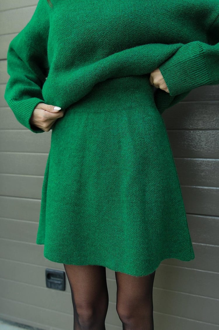 Bella Ribbed Sweater & Skirt Set
